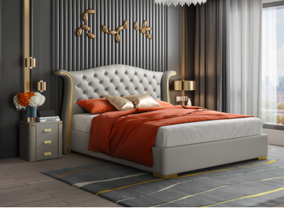 Chesterfield Double Bed Bedroom Upholstery Luxury Beds 180x200cm